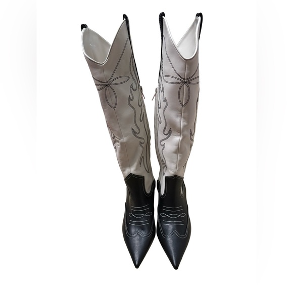 ⏰ NWT INC International Concepts Hayleigh Kneed High Kitten Heel Boots - Picture 6 of 12